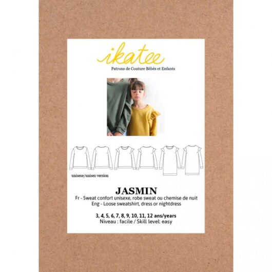 Ikatee Paper Sewing Pattern Kids Jasmin Sweatshirt & Dress