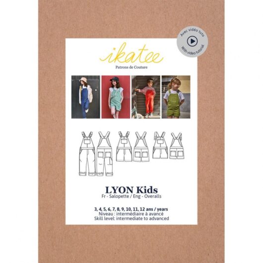 Ikatee Paper Sewing Pattern Kids Lyon Overalls