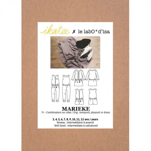 Ikatee Paper Sewing Pattern Kids Marieke Jumpsuit & Dress