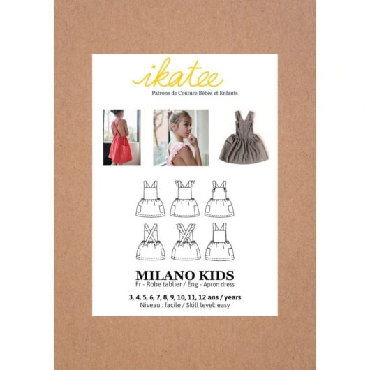 Ikatee Paper Sewing Pattern Kids Milano Pinafore Dress