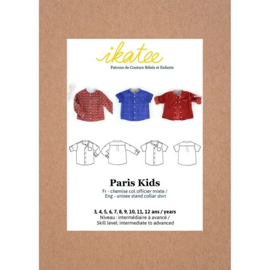Ikatee Paper Sewing Pattern Kids Paris Shirt