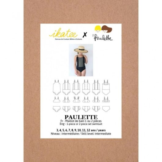Ikatee Paper Sewing Pattern Kids Paulette Swimsuit