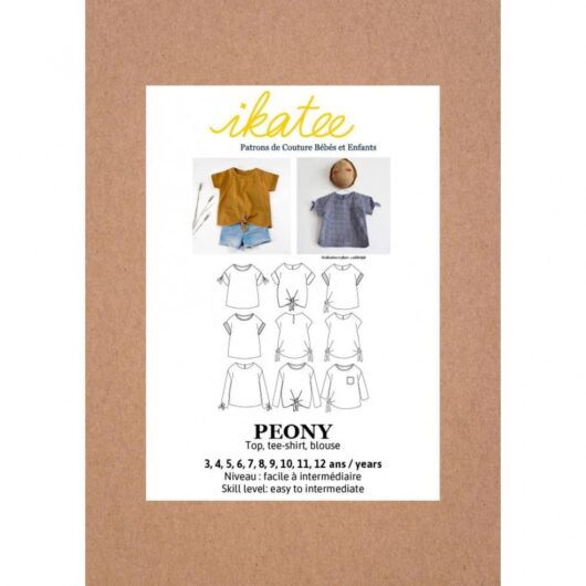 Ikatee Paper Sewing Pattern Kids Peony Top