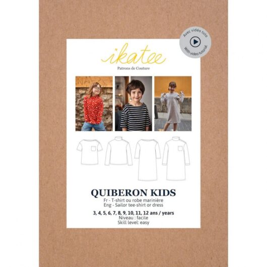 Ikatee Paper Sewing Pattern Kids Quiberon Sailor Tee Shirt & Dress