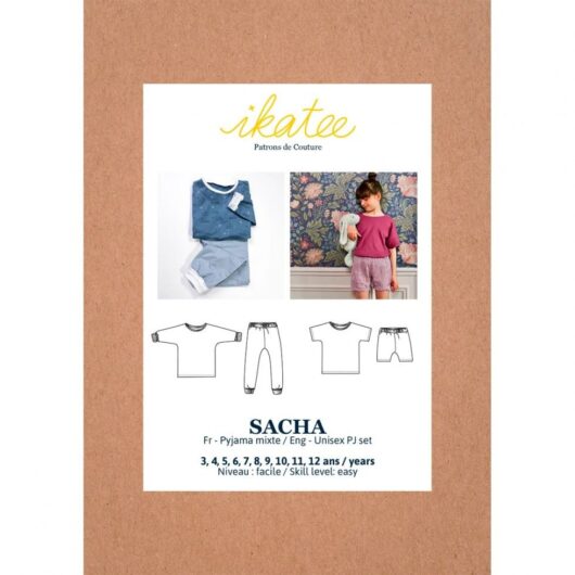 Ikatee Paper Sewing Pattern Kids Sacha PJ Set