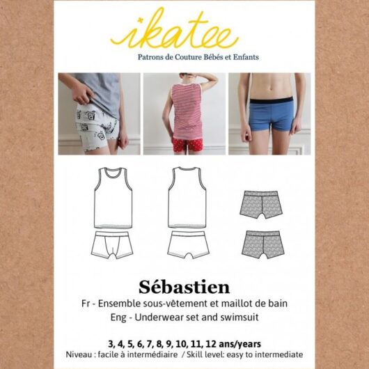 Ikatee Paper Sewing Pattern Kids Sebastien Underwear & Swimsuit