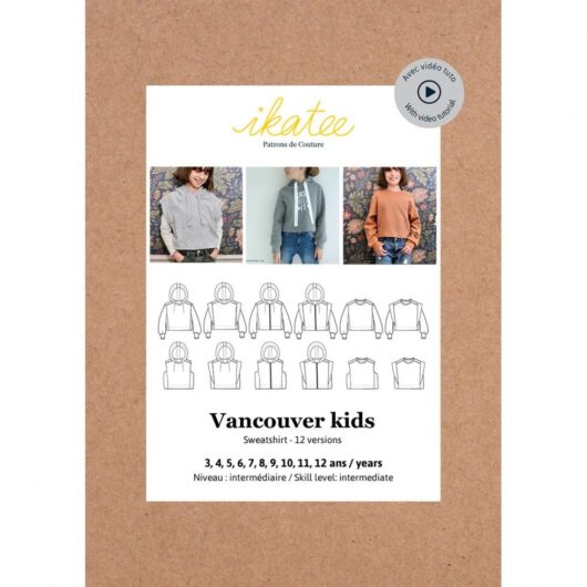 Ikatee Paper Sewing Pattern Kids Vancouver Sweatshirt