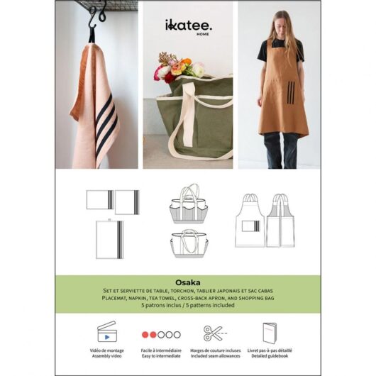 Ikatee Paper Sewing Pattern Osaka Kitchen Accessories