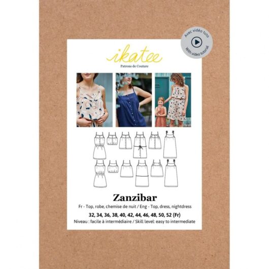 Ikatee Paper Sewing Pattern Zanzibar Top & Dress