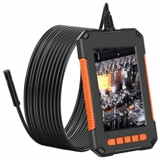Industrial Endoscope, 1080P HD Endoscopic Camera, Pipe Inspection Camera, 4.3 Inch HD Screen, 8 LED Lights, 5M Semi-Rigid Cable