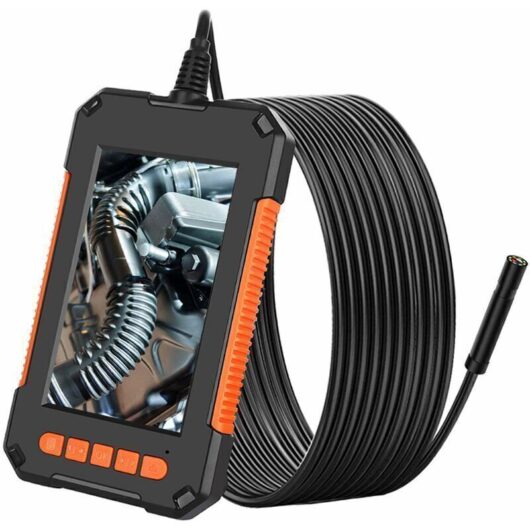 Industrial endoscope, 1080P HD 8mm inspection camera, 4.3-inch IPS screen digital pipeline camera, IP67 waterproof snake-shaped endoscope camera with