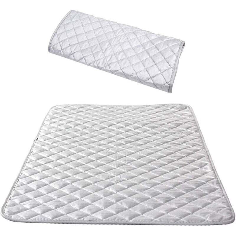 Insulated cover for ironing board, steam ironing board, portable cotton ironing mat for washing machine, tumble dryer, travel and home, 48 x 85 cm (1