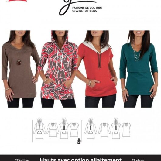 Jalie Paper Sewing Pattern 3132 Tops with Nursing Option