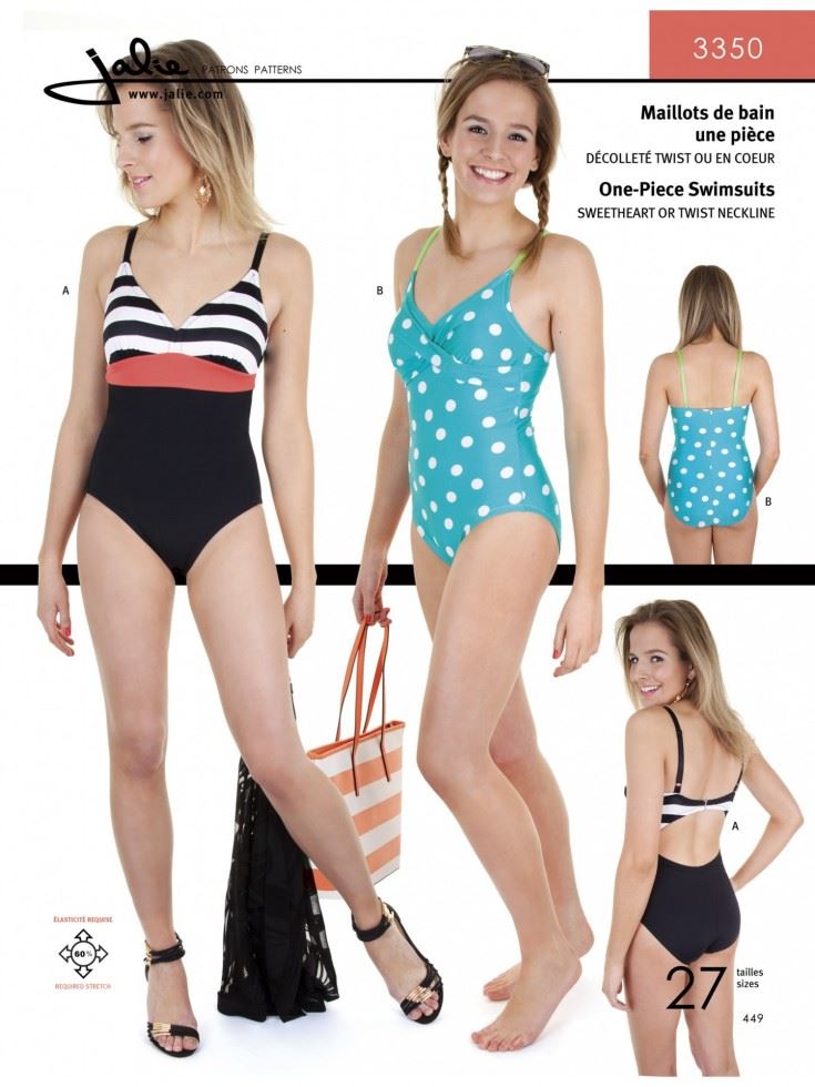 Jalie Paper Sewing Pattern 3350 One Piece Swimsuits