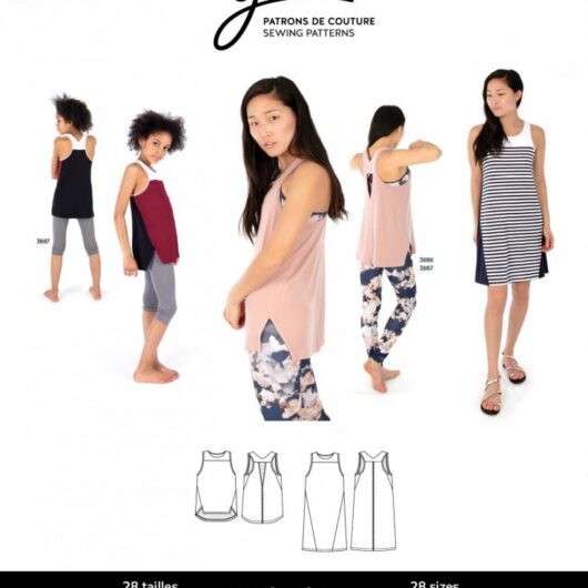 Jalie Paper Sewing Pattern 3902 Nikita Workout Tank & Dress