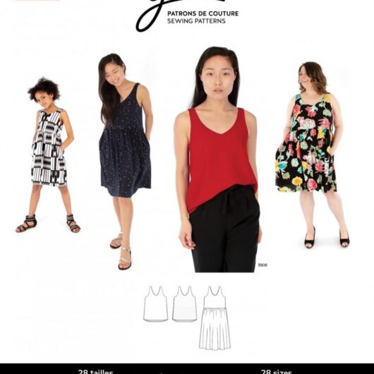Jalie Paper Sewing Pattern 3911 Michelle Tanks & Dress