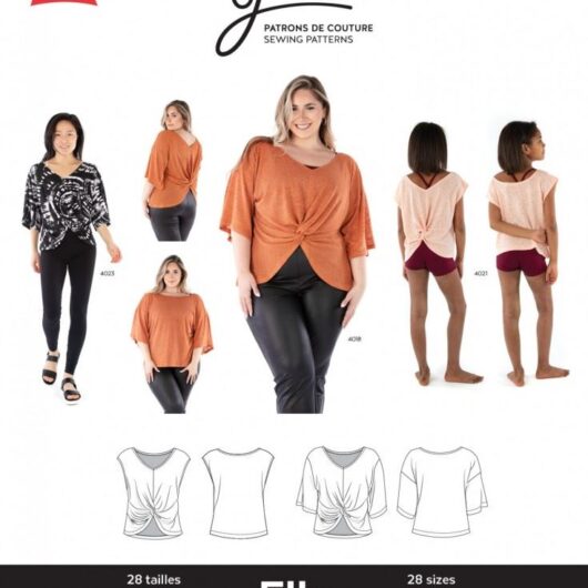 Jalie Paper Sewing Pattern 4015 Elle Reversible Top