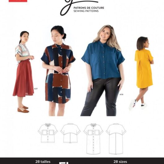 Jalie Paper Sewing Pattern 4020 Florence Shirt & Shirtdress