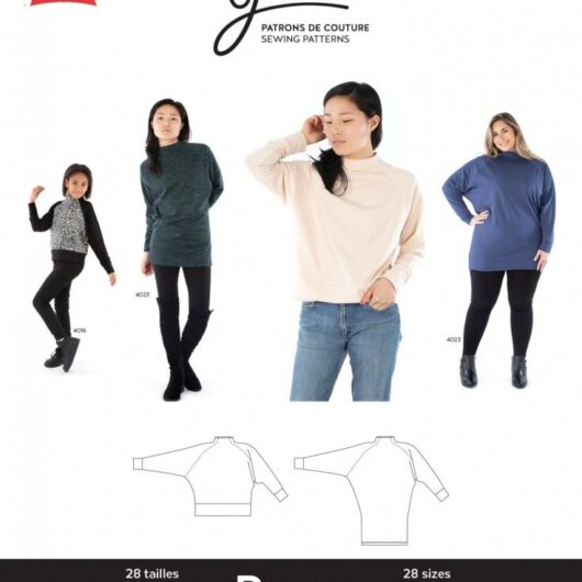 Jalie Paper Sewing Pattern 4024 Romy Sweater & Tunic
