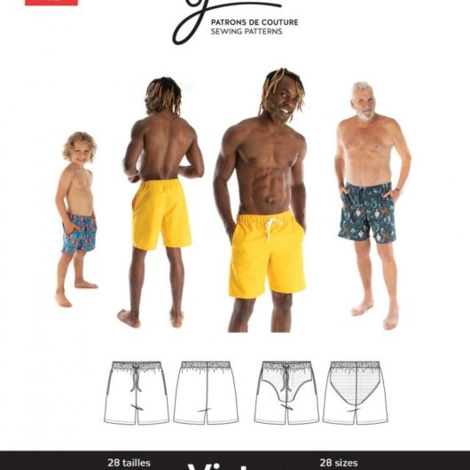 Jalie Paper Sewing Pattern 4133 Victor Swim shorts