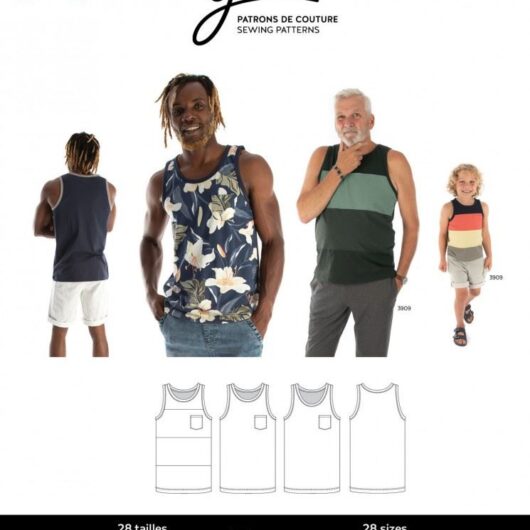 Jalie Paper Sewing Pattern 4134 Ben Tank Tops