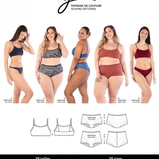 Jalie Paper Sewing Pattern 4452 Barbara Underwear Set