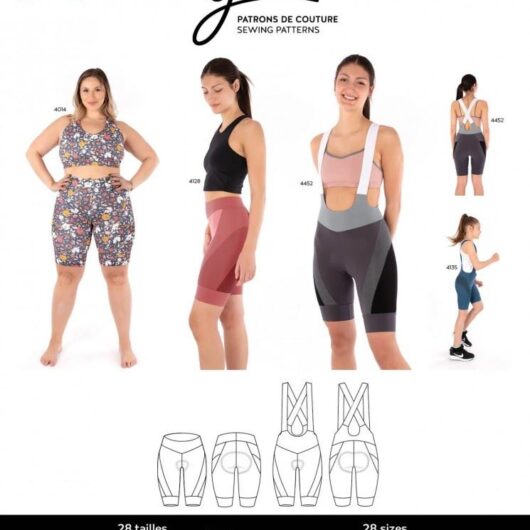 Jalie Paper Sewing Pattern 4454 France Cycling Shorts