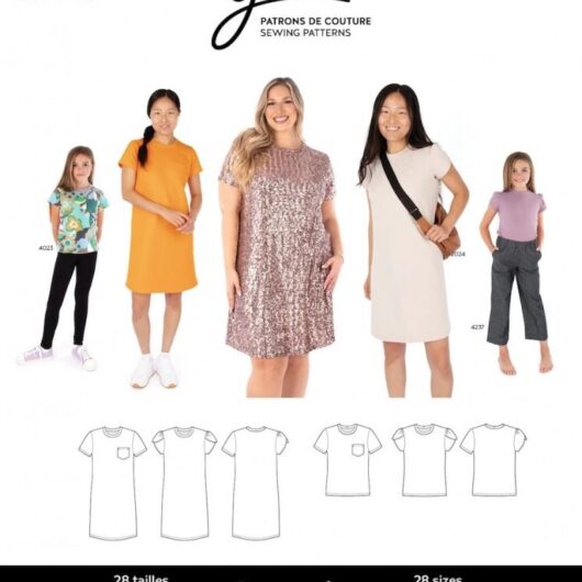 Jalie Paper Sewing Pattern 4459 Joanie Dress & T Shirt
