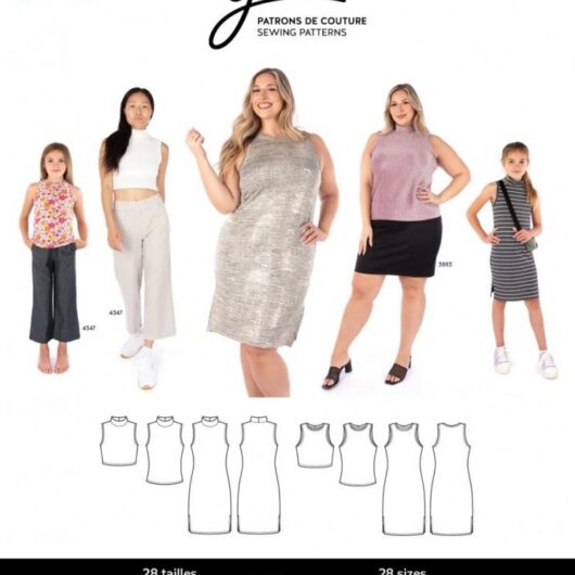 Jalie Paper Sewing Pattern 4460 Elsa Sleeveless Tops & Dress