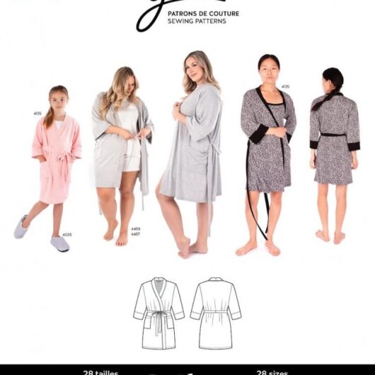 Jalie Paper Sewing Pattern 4461 Solene Lounge Robe