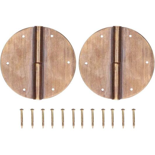 Jeffergarden 2Set round brass hinges, antique Chinese style furniture hinge hardware accessory, 6cm