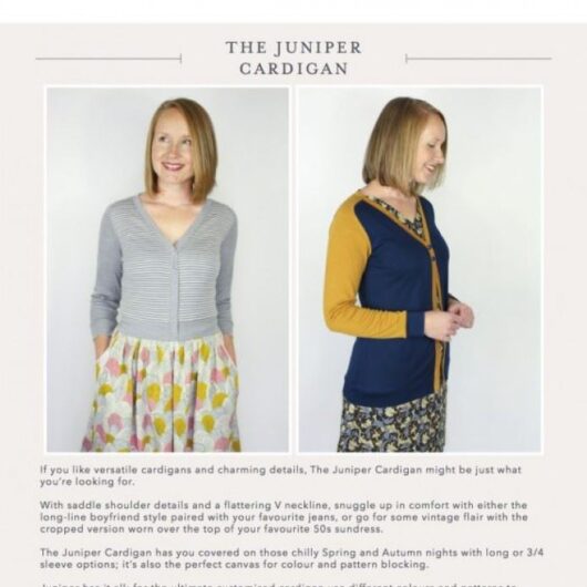 Jennifer Lauren Handmade Paper Sewing Pattern Juniper Cardigan