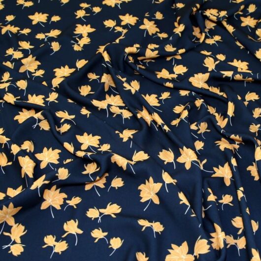 John Kaldor Madrid Crepe Fabric Navy