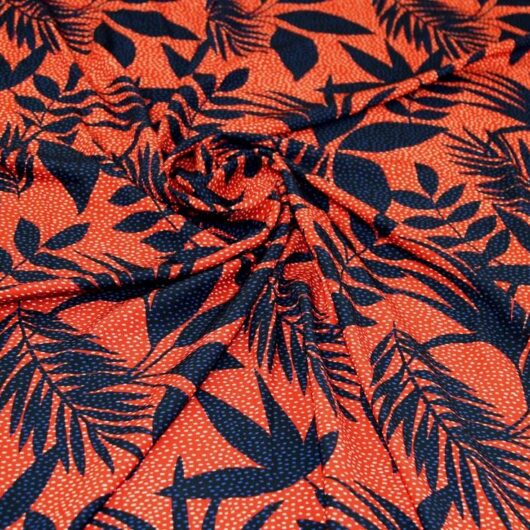 John Kaldor Madrid Crepe Fabric Navy & Red