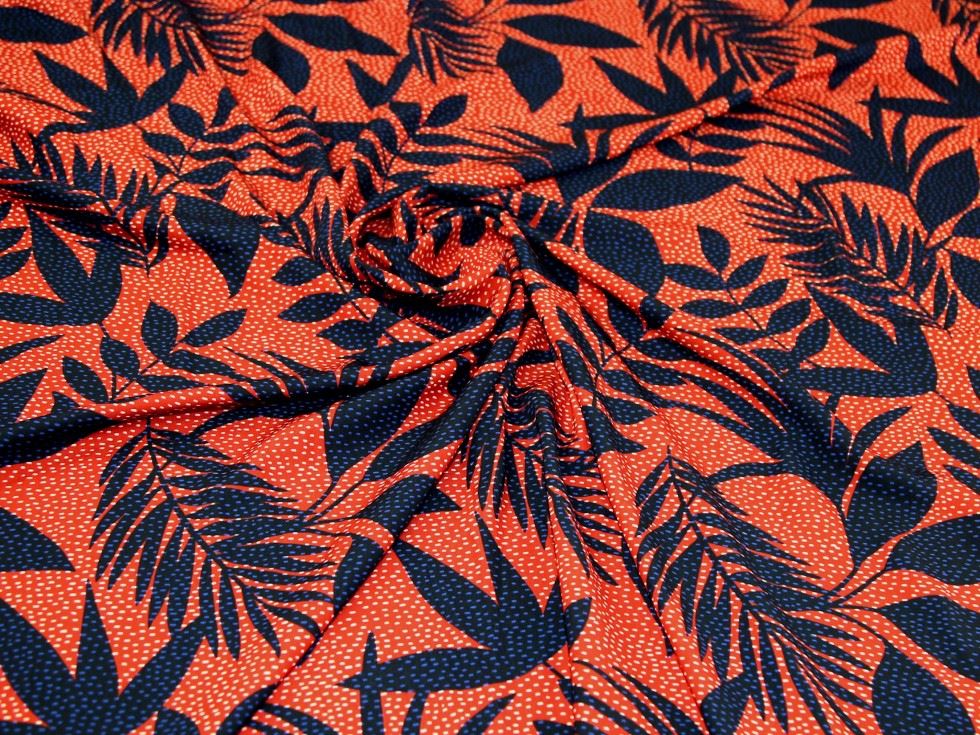 John Kaldor Madrid Crepe Fabric Navy & Red