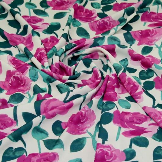 John Kaldor Madrid Crepe Fabric Pink