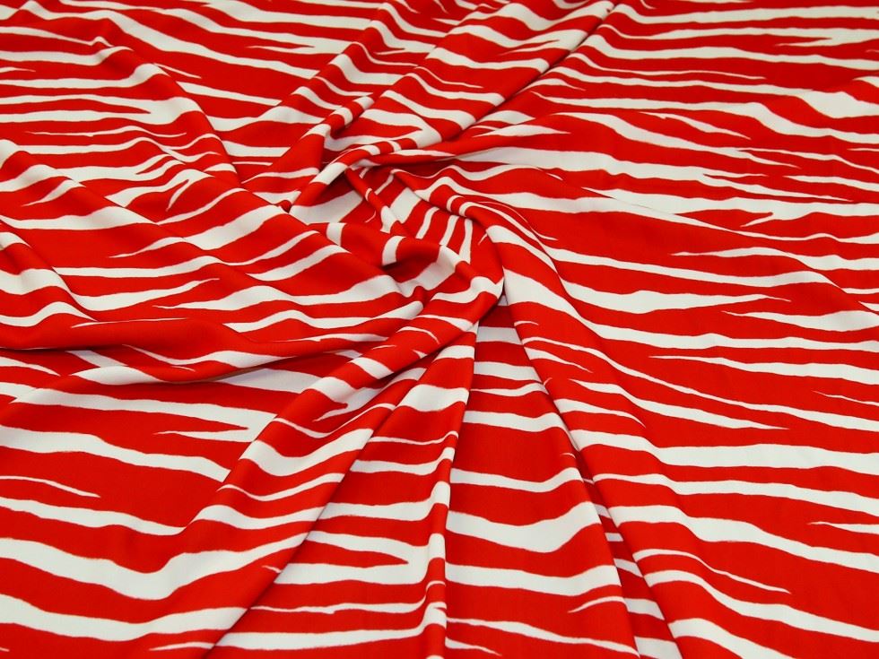 John Kaldor Madrid Crepe Fabric Red