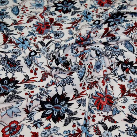 John Kaldor Madrid Crepe Fabric Sky Orange