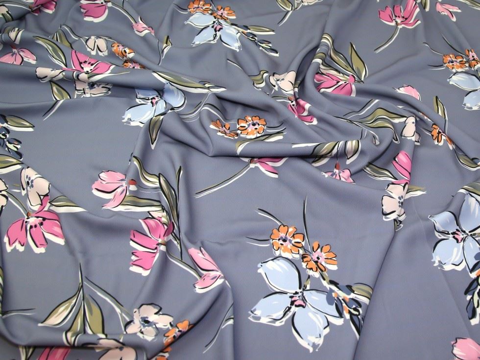 John Kaldor Madrid Crepe Fabric Wedgewood