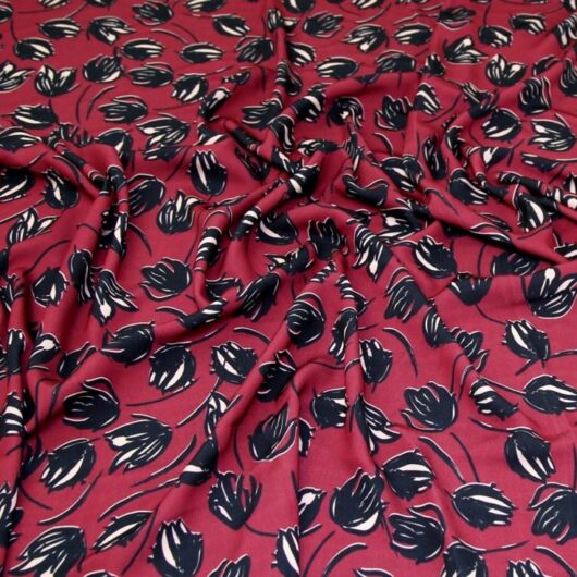 John Kaldor Madrid Crepe Fabric Wine