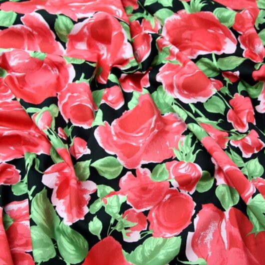 John Kaldor Ohio Woven Stretch Cotton Sateen Fabric Pink Black