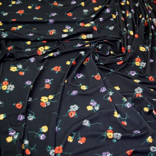 John Kaldor Portia ITY Silky Stretch Knit Fabric Black