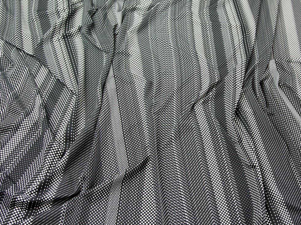 John Kaldor Portia ITY Silky Stretch Knit Fabric Black & Cream