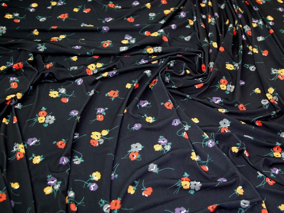 John Kaldor Portia ITY Silky Stretch Knit Fabric Black
