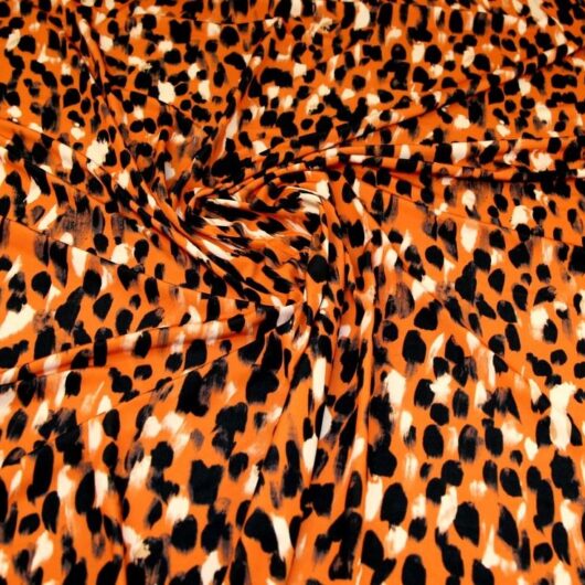 John Kaldor Portia ITY Silky Stretch Knit Fabric Orange