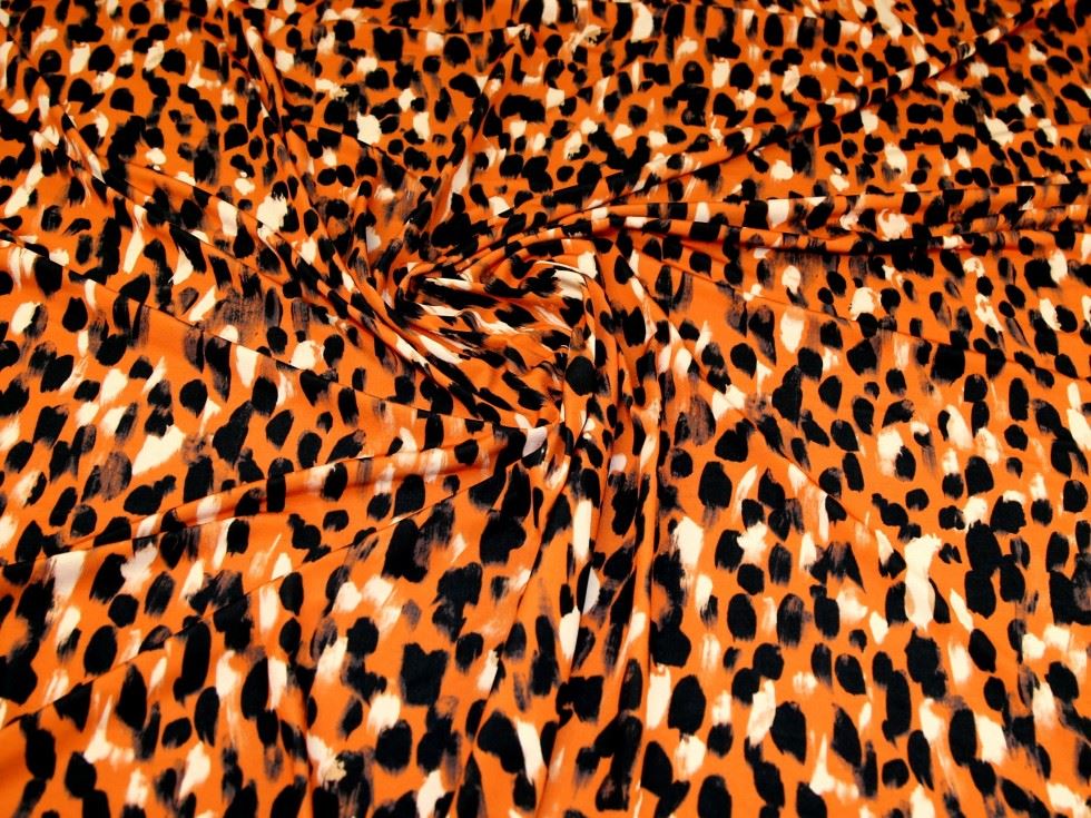 John Kaldor Portia ITY Silky Stretch Knit Fabric Orange