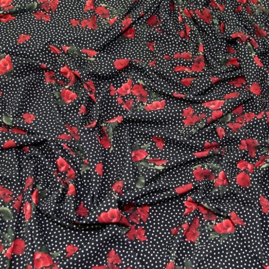 John Kaldor Portia ITY Silky Stretch Knit Fabric Red