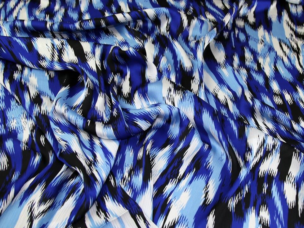 John Kaldor Rosaline Crinkle Satin Fabric Royal Blue