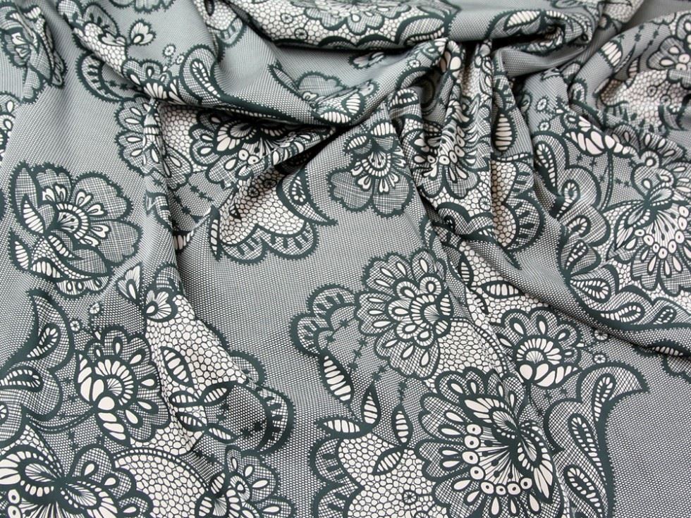 John Kaldor Ursula Stretch Woven Sateen Fabric Black & Beige