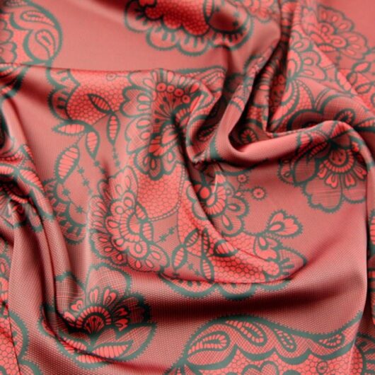 John Kaldor Ursula Stretch Woven Sateen Fabric Burgundy